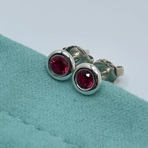 Tiffany & Co. Elsa Peretti Color by the Yard Ruby Stud Earrings - Picture 1 of 9