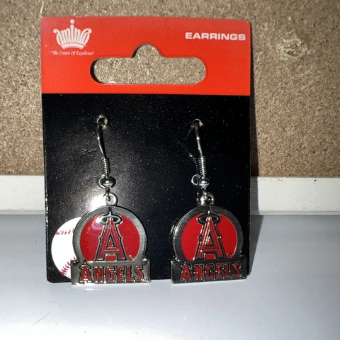 Los Angeles Angels Anaheim Angels MLB Silver Dangle Earrings Cover