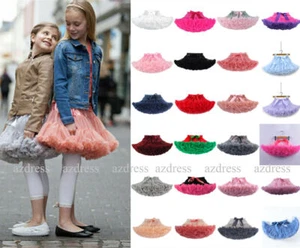 NEW Girls Kids Tutu Skirt Dance Tutu Petticoat Party Dress Ballet Fluffy Layer - Picture 1 of 33