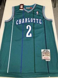 Maglia Larry Johnson 1992-93 Hornets Mitchell Ness Hardwood Classic SWINGMAN nuova con etichette - Foto 1 di 12