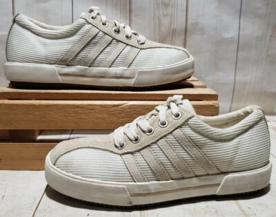 Bass Saturday White/Tan Fabric Suede  Fashion Sneaker Shoes Women Sz 6 M - Image 1 of 4