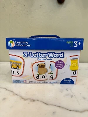 Learning Resources 3-Letter Word Puzzle Cards, Kindergarten Puzzle - Image 1 of 4