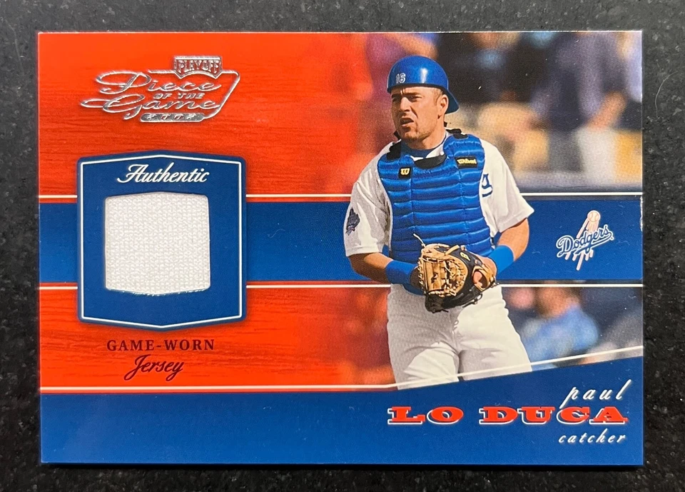 2002 Playoff Piece of the Game Materials Paul Lo Duca Jersey #65 - Image 1 of 2