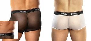 sexy see thru mesh boxer brief Male Power black or white 145-056 - Picture 1 of 6