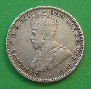 1916 M ONE SHILLING AUSTRALIA 925 SILVER COIN GEORGE V - Picture 1 of 4