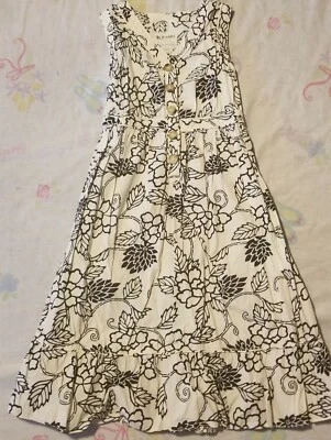 🌼 Vestido Floral Azul Marino Antiguo Niñas Talla 7🌼 Foto 1 de 2