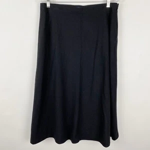 Gap Stretch Black Wool Blend Midi Full Skirt Womens Size 10 - Picture 1 of 4