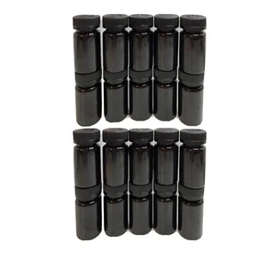 20 Bottiglie Pillole Plastica Contenitore Vuoto Medicina Vitamine Arti Mestieri Marrone - Foto 1 di 4