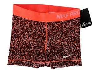 NEW! NIKE PRO [M] Women 3.0" COMPRESSION Gym/Run Shorts-Mango/Mezzo 620422-870 - Picture 1 of 3
