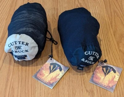 Conjunto de chaqueta y pantalones cortavientos para hombre Cutter & Buck empacables beige/negro - L Foto 1 de 4