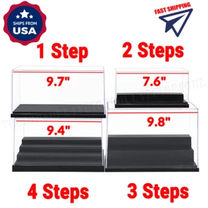 Vitrina de acrílico 1/2/3/4 pasos caja a prueba de polvo figuras de acción diecast 1/64 EE. UU. - Imagen 1 de 17