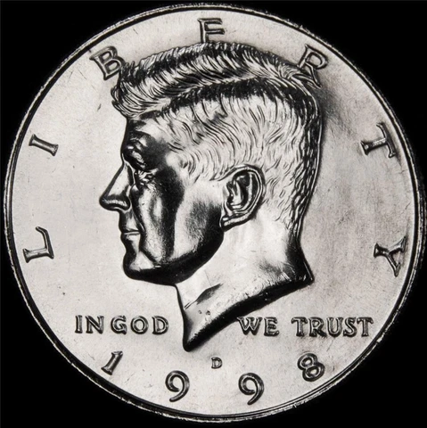 1998 D  Kennedy Half Dollar - BU Cover
