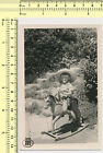 107 Cowboy Kid Riding Rocking Horse Boy Child Portrait vintage photo original