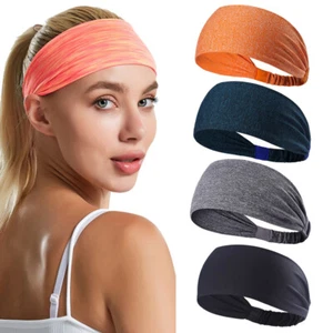 Sports Headband Sweatband Running Moisture Wicking Yoga Hair Bands for Men Women - Picture 1 of 20