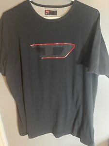 Size XXL 2XL Authentic Diesel T-shirt Logo Black Retro Y2K