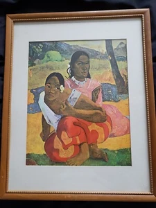 Vintage PAUL GAUGUIN Girls On The Beach #217 Print 8" x 10" - Picture 1 of 7