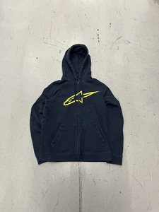 Alpinestars Ageless Logo Hoodie SMALL Navy Blau Full Zip Motorrad Moto Bike - Bild 1 von 11