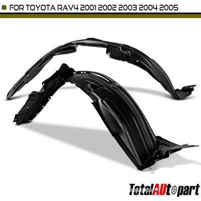 2 件装内挡泥板衬里防溅罩 HDPE 适用于丰田 RAV4 2001 - 2005 SUV 前端 — 第 1/4 张图片