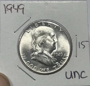 1949 Franklin Half Dollar Coin - Picture 1 of 2