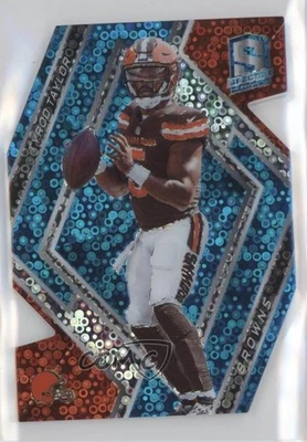 2018 Panini Spectra Neon Blue Prizm Die-Cut /35 Tyrod Taylor #21 - Image 1 of 2