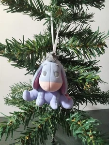 Flocked Winnie the Pooh Eeyore Christmas Ornament - Picture 1 of 9