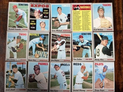 1970 Topps Baseball (15) Card Lot VG-EX Condition - Image 1 of 4