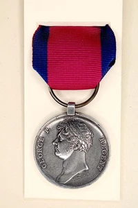 Battle Von Waterloo Medaille Britische Armee Militär Rotrock Wellington Napoleon - Bild 1 von 3