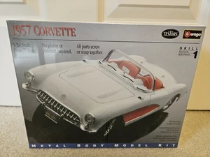 TESTORS BURAGO 1:24 1957 CORVETTE 166 METAL BODY MODEL KIT 1993 "FACTORY SEALED" - Picture 1 of 8