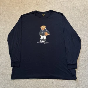 Polo Ralph Lauren Men 2XLT Shirt Long Sleeve Polo Bear Basketball Long sleeve - Picture 1 of 8