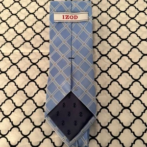 Izod Blue Plaid Tie - Picture 1 of 3