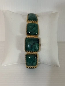 RARE Vtg CHAIKA Green Enamel Stones Women LADY USSR Watch Mechanical Russian NWT - Picture 1 of 17