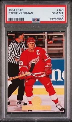 1994 Leaf Steve Yzerman #148 HOF PSA 10 Pop 4 - Image 1 of 2
