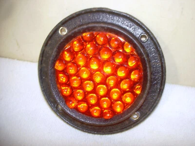 Refletor Vintage 37 [1 Peça] Olho de Gato Mármore 5" - Vitralux Tipo B Década de 1940 - Imagem 1 de 4