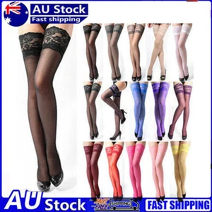 Fashion Lady Sexy Lace Top Stay Up Thigh-High Stockings Woman Pantyhose Socks AU - Picture 1 of 19