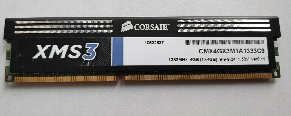 CORSAIR CMX4GX3M1A1333C9 (1X2GB) 2GB Memory DDR3 1333MHz PC3-10600U Desktop RAM - Image 1 of 1