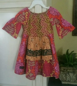 GenMarie Royal Jelly Bee Apron Peasant Dress Size 2/4 Gen Marie - Picture 1 of 9