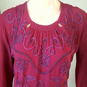 1930s Or 40s Vintage Crepe Rayon Peplum Dress With Soutache Detail  - Picture 1 of 12