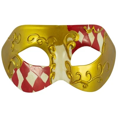Mens Masquerade Mask | Harlequin Womens Roman Mask | Prom Ball Fancy Dress Stag - Image 1 of 4