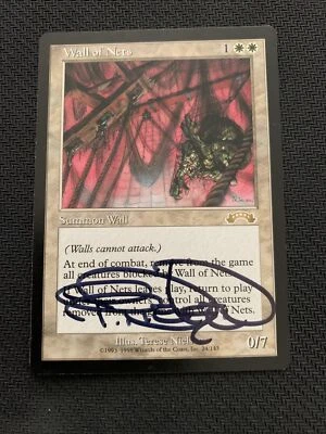 MTG Magic Signed Artist Proof Wall Of Nets X1 Exodus Terese Nielson - Image 1 of 2