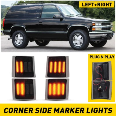 DYNAMIC LED SIDE MARKER CORNER LIGHTS FOR 1994-1999 CHEVROLET C/K 1500 2500 3500 - Image 1 of 4