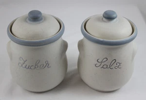 Vorratsbehälter Jopeko Keramik mit Deckel "Zucker" & "Salz" Top Zustand #SK - Bild 1 von 5