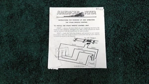 CAJA DE CONTROL SILBATO DE VAPOR AMERICAN FLYER M3300 710 COPIA DE INSTRUCCIONES - Imagen 1 de 2