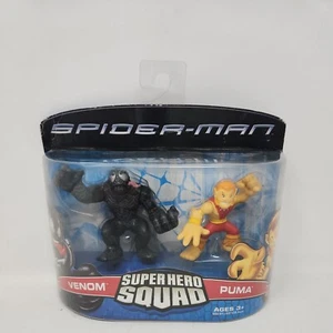 MARVEL~Super Hero Squad~Spider Man~VENOM & PUMA~2 Figure Pack~Hasbro 2007 - Picture 1 of 7