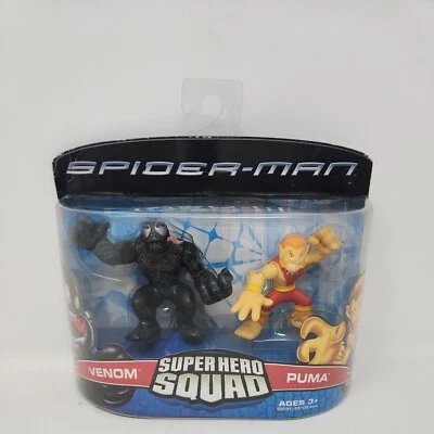 MARVEL~Super Hero Squad~Homem-Aranha~VENOM & PUMA~2 Pacote de Bonecos~Hasbro 2007 - Imagem 1 de 4