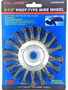 4-1/2”x5/8"Arbor Twist Knot-Type Wire Wheel Carbon Steel Brush for Angle Grinder - Picture 1 of 5