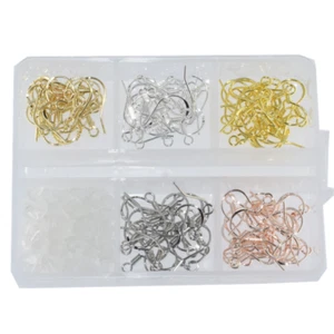 Mixed 100PCS Jewelry Findings 925 Sterling Silver Earrings Ear Wires With Box - Picture 1 of 9