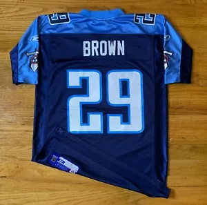 Tennessee Titans Vintage Chris Brown Reebok NFL Equipment Jersey M - Picture 1 of 5