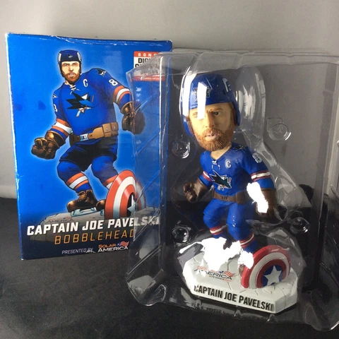 Captain America Joe Pavelski Bobblehead NHL Hockey San Jose Sharks Cover