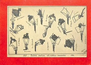 REIMS MARTYRE (51) CPA GUERRE 14/18 " LES VICTIMES INNOCENTES / ENSEIGNES "  - Picture 1 of 2