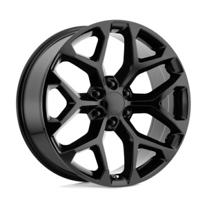 PERFORMANCE REPLICAS PR176 Gloss Black 24x10 +24 6x139.7 Wheels Set of Rims